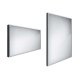 Nimco - Zrkadlo s LED s osvetlením, 120x70 cm, hliník/čierna ZPC 13006-90