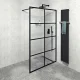 Gelco Cure Black - Sprchová zástena 120x200 cm, čierna mat/číre sklo CB120