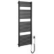 Aqualine - Vykurovacie teleso Tondi-E, 45x133 cm, 500 W, matná čierna DE476T