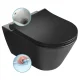 Sapho Avva - Závesné WC s bidetovou spŕškou, Rimless, matná čierna 100312-110