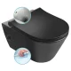 Sapho Avva - Závesné WC s bidetovou spŕškou, Rimless, matná čierna 100315-110