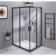 Gelco Sigma - Sprchový kút 90x80 cm, matná čierna/číre sklo GS2190BGS2180B