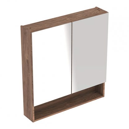 Zrkadlová skrinka - Geberit Selnova Square - 80cm orech hickory